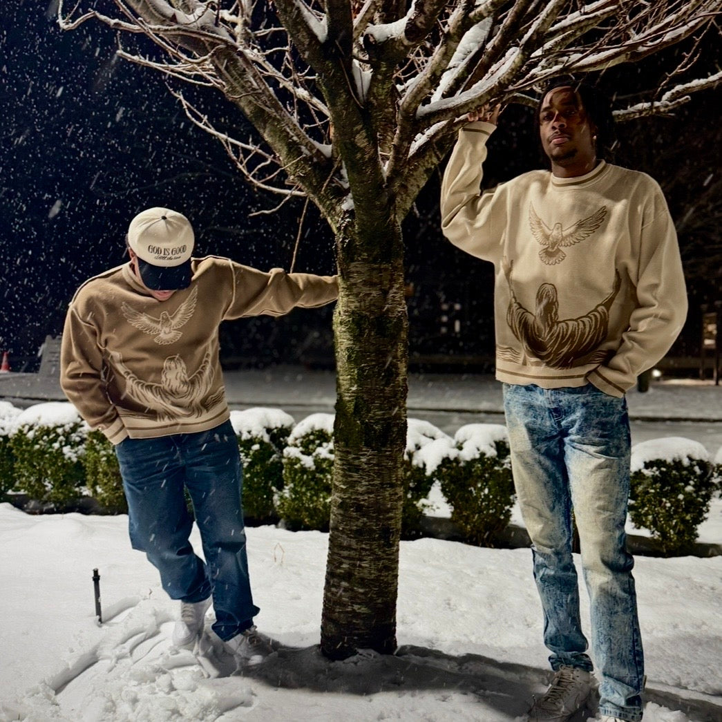 Descending Dove Reversible Sweater